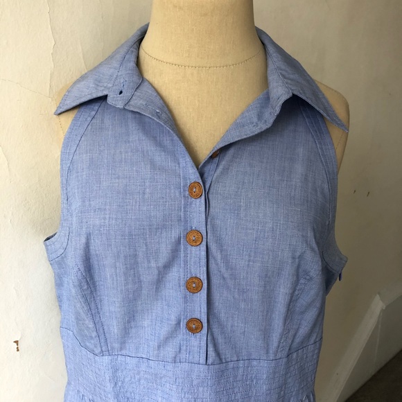 Shoshanna Cotton Sleeveless Shirt Dress w/ Pockets - Picture 5 of 10